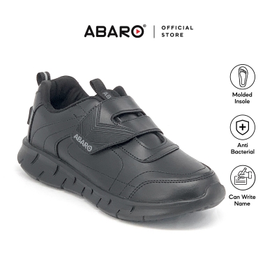 ABARO 2808N Ultra Light Sneaker/School Shoes Black/Name Your Shoes/Super Comfy/Kasut Sekolah Hitam